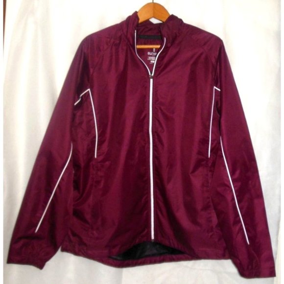 Elevate Jackets & Blazers - Elevate Sport Womens Windbreaker/Rain Jacket Burgundy Size XL Full Zip EUC